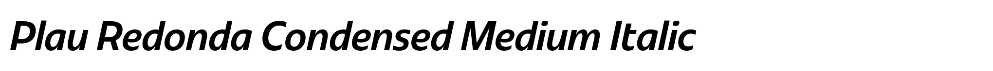Plau Redonda Condensed Medium Italic image
